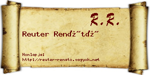 Reuter Renátó névjegykártya